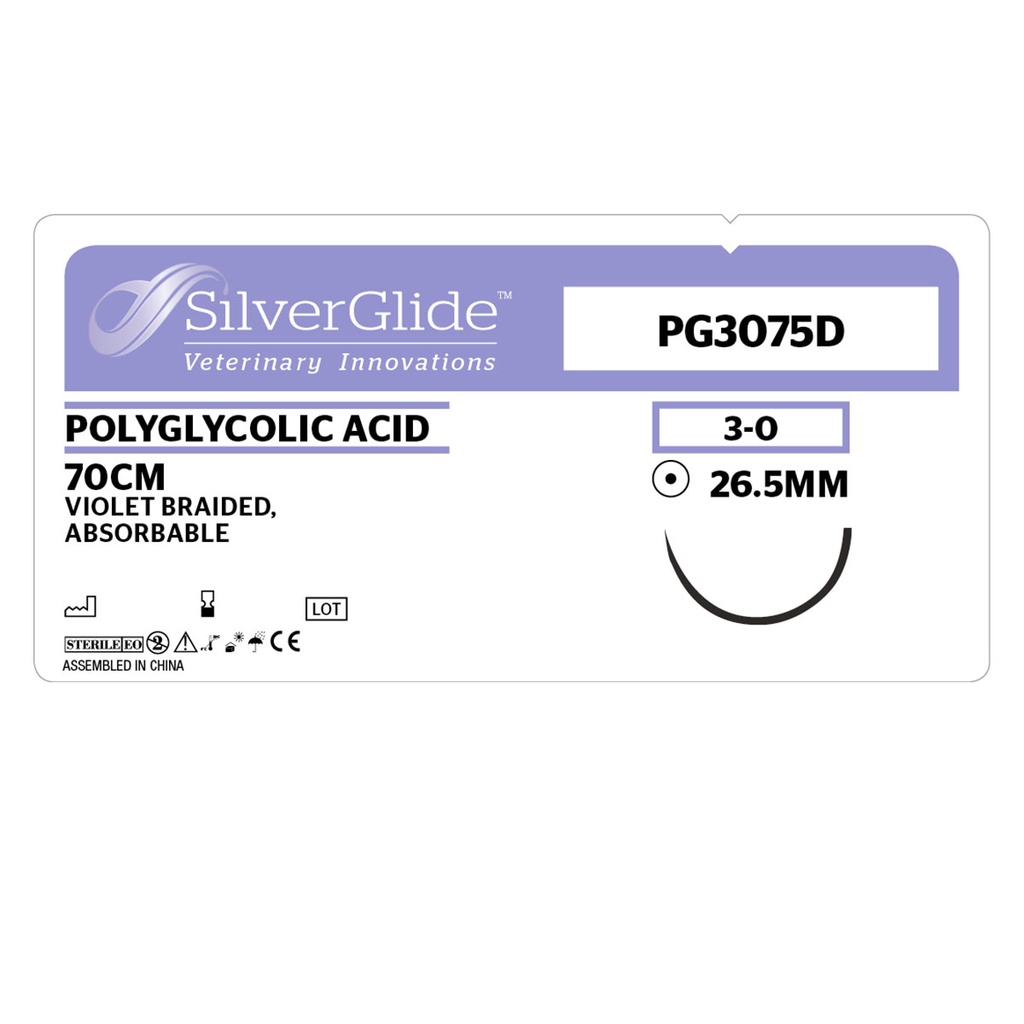 Sutur PG3075N Polyglycolic Acid 12 st. 