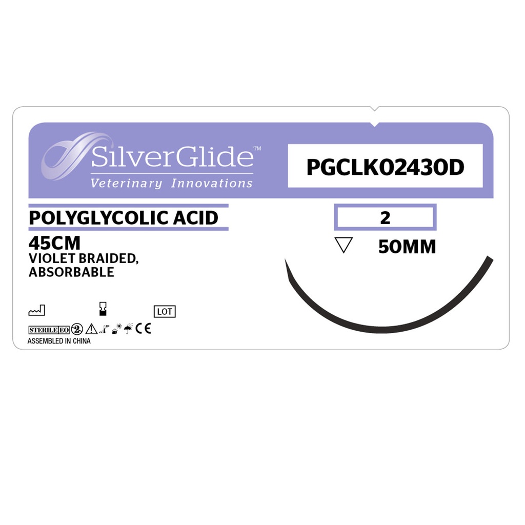 Sutur PGCLK02430D Polyglycolic Acid 36 st.