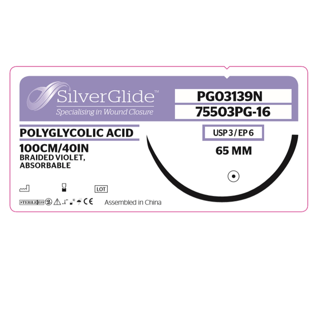 Sutur PG011339N Polyglycolic Acid 12 st.