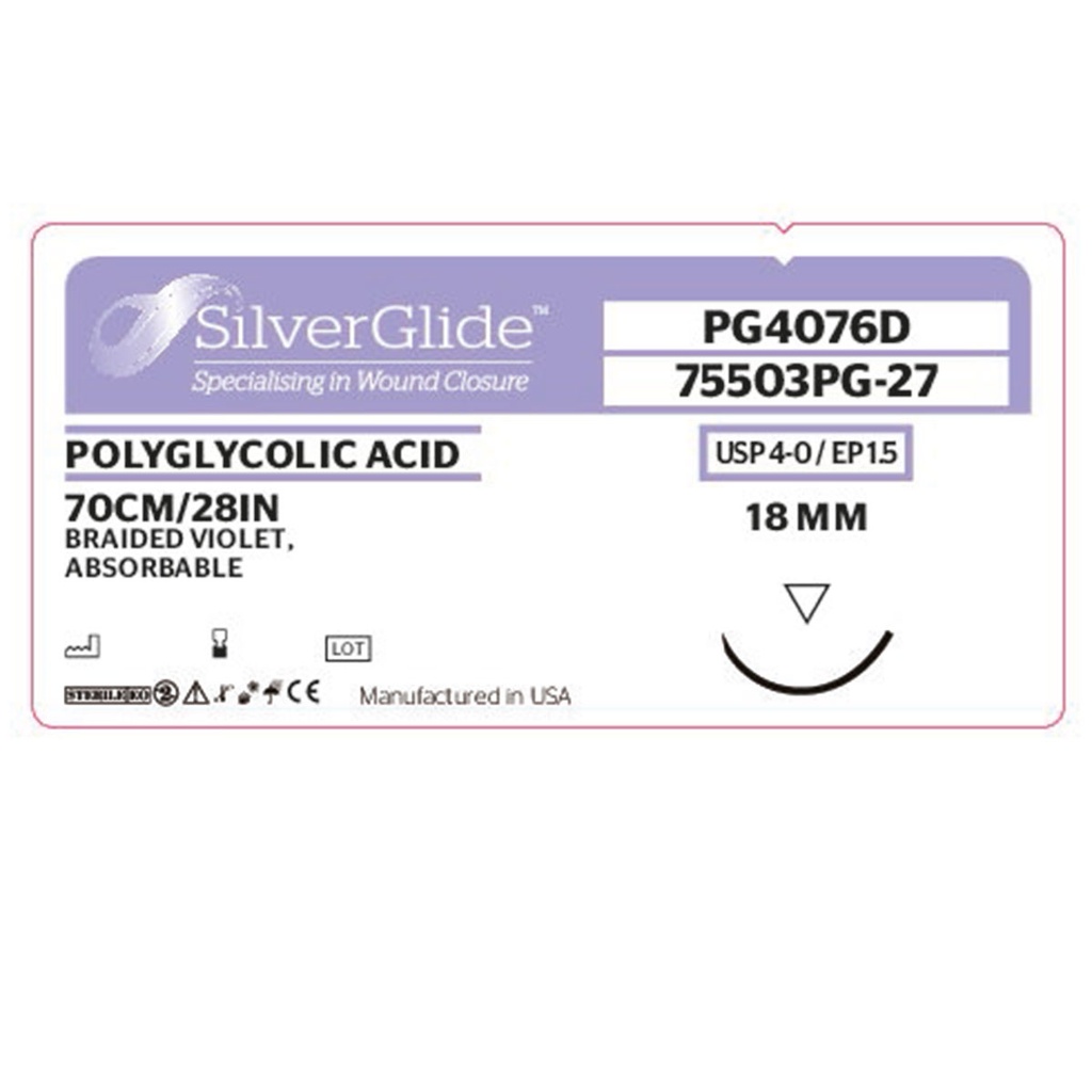 Sutur PG4076D Polyglycolic Acid 36 st.