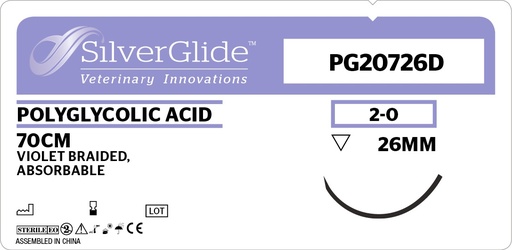 [20444] Sutur PG20726D Polyglycolic Acid 36 st.