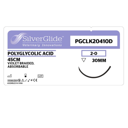 [20211] Sutur PGCLK20410D Polyglycolic Acid 36 st.