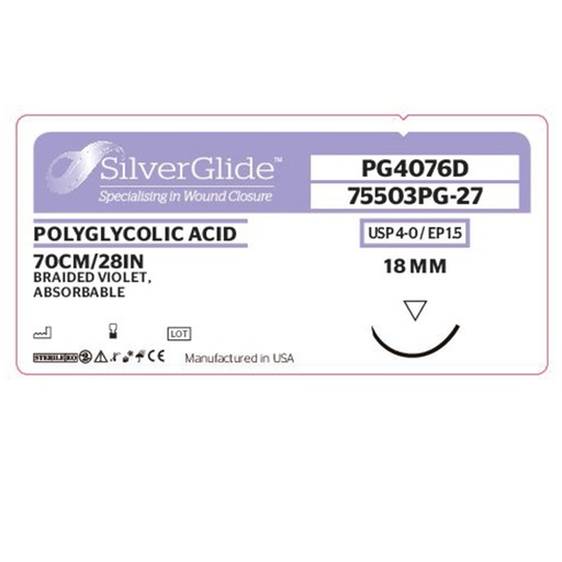 [20314] Sutur PG4076D Polyglycolic Acid 36 st.