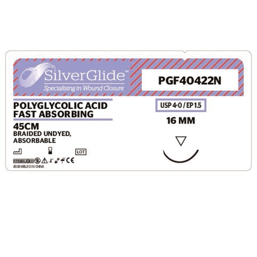 [20315] Sutur PGF40422N Polyglycolic Acid 12 st.